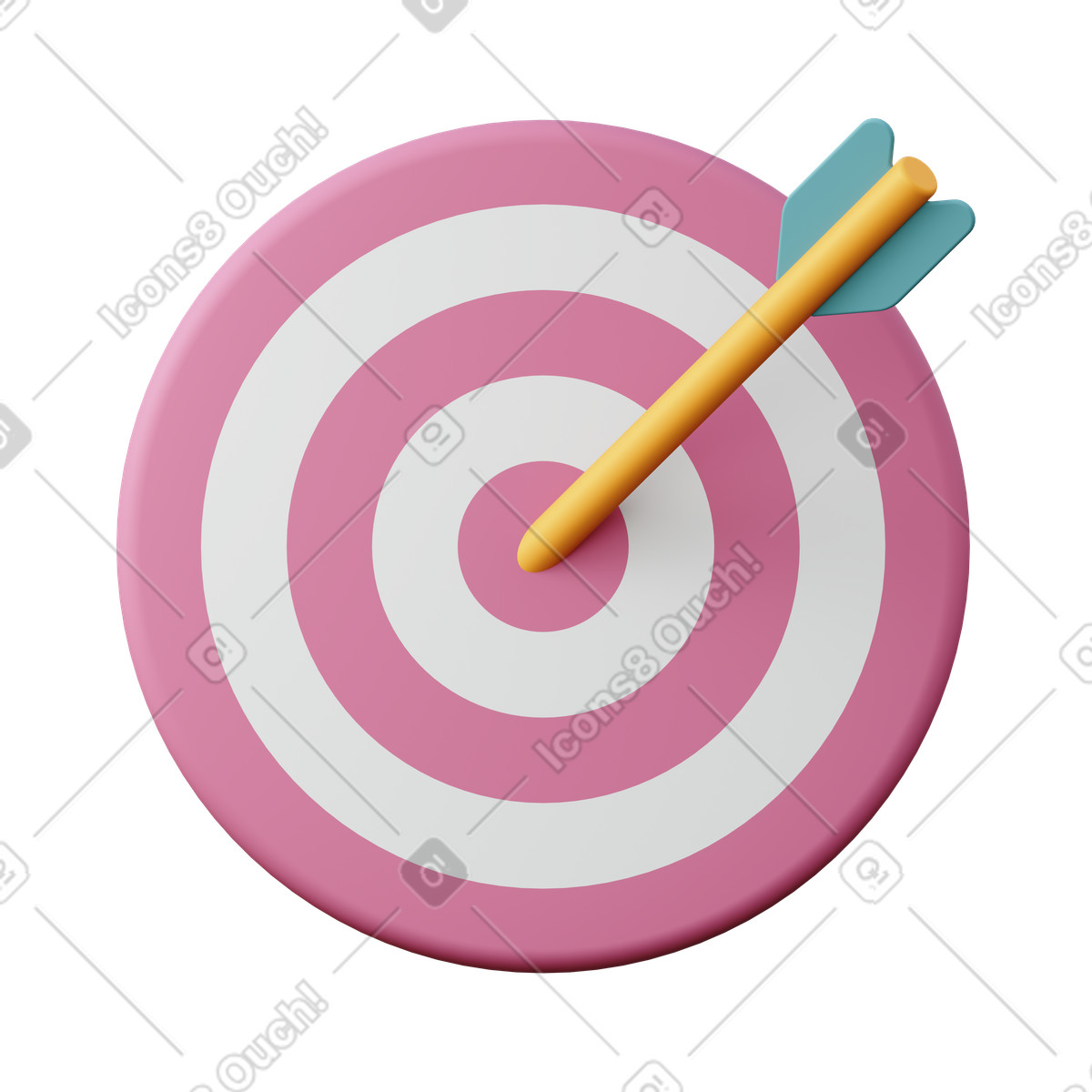 3D Sugary 스타일의 Goal 일러스트레이션 PNG, SVG 다운로드