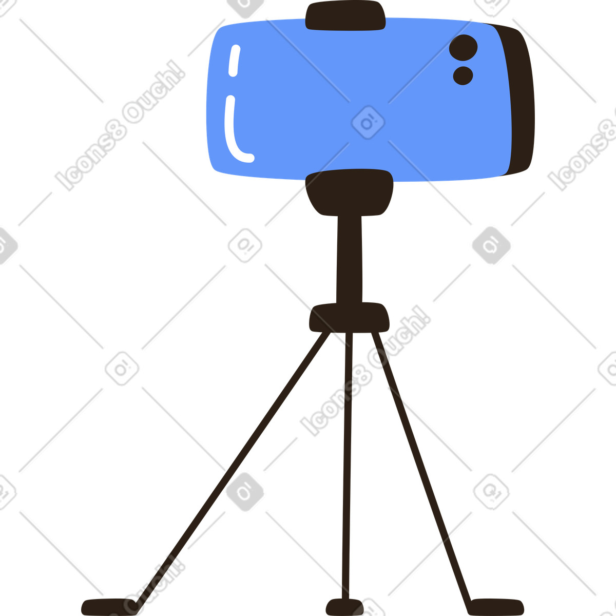 Illustration Téléphone sur un trépied dans le style Plain à télécharger aux formats PNG, SVG