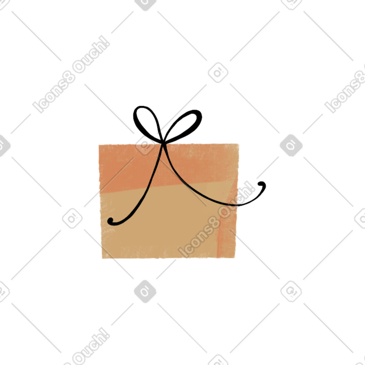 Ilustración Caja beige en estilo Fabulous a descargar en PNG y SVG