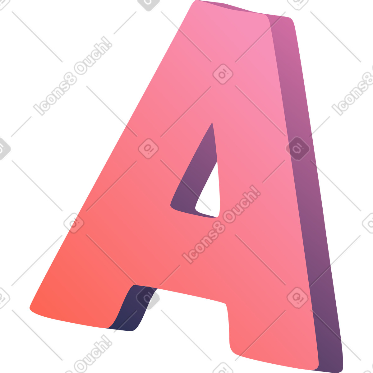 Letter a illustration in Beam style download in PNG, SVG