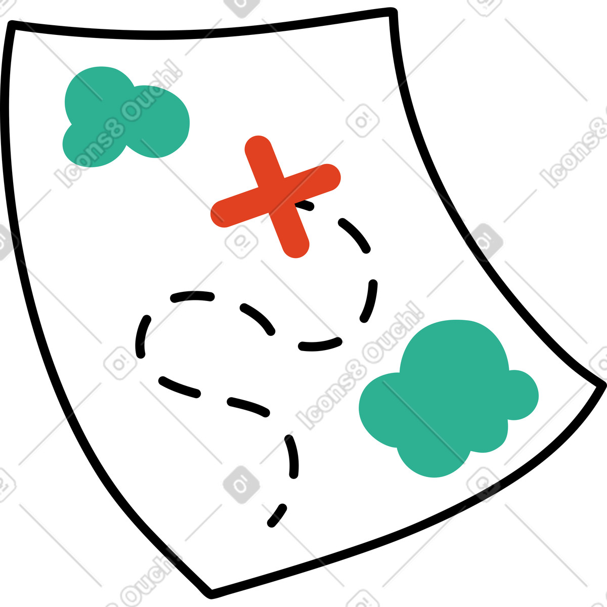 下载 Jelly 风格的 有标记的地图 插画，支持 PNG、SVG 格式