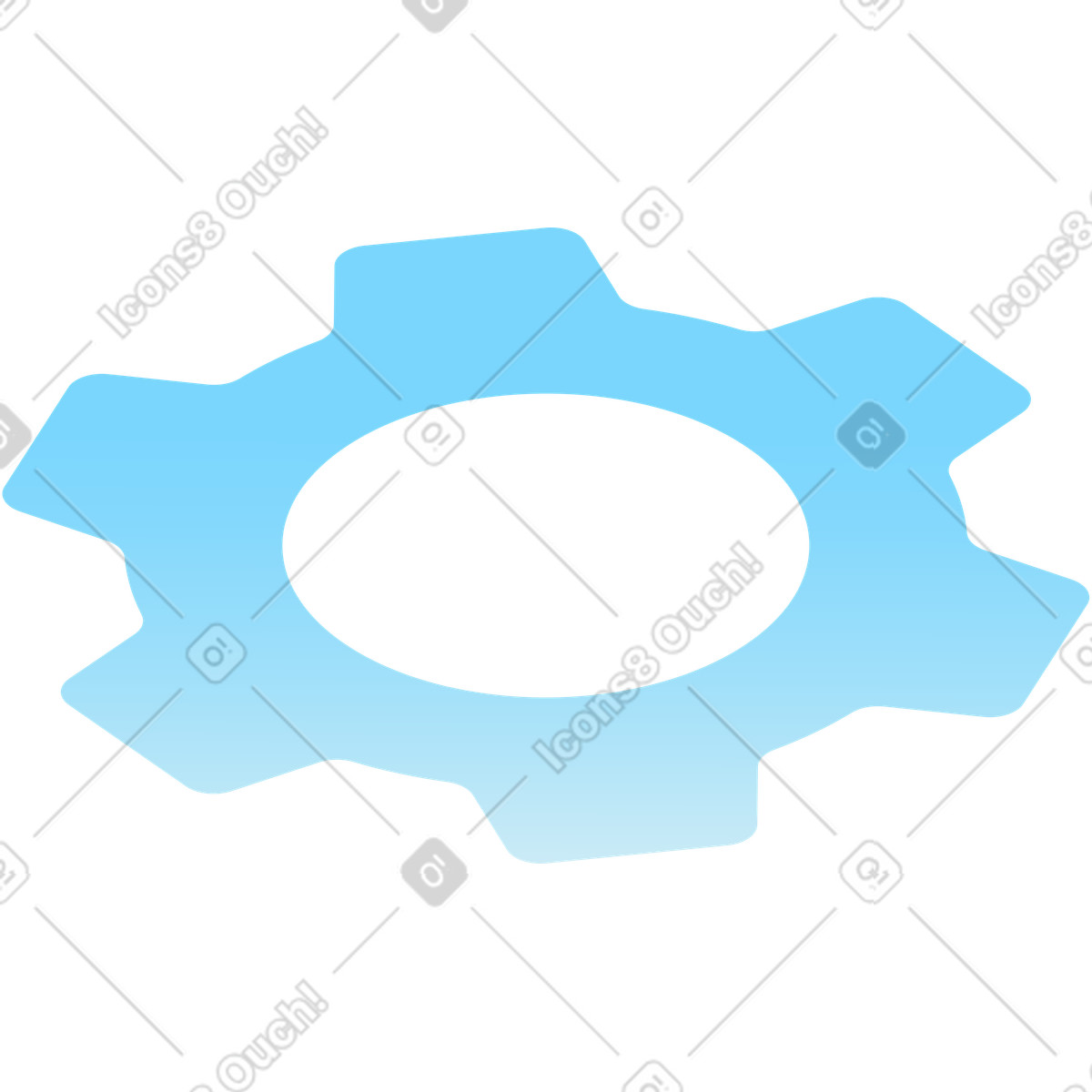 Ingranaggio illustrazione in stile Hi-tech scarica in PNG, SVG