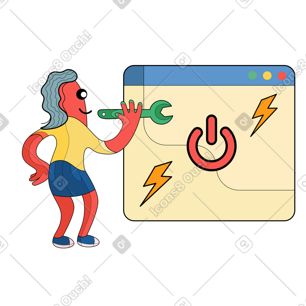 Illustration Support dans le style Surr à télécharger aux formats PNG, SVG