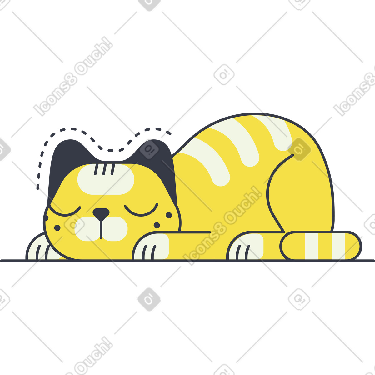 Ilustração de Gato em no estilo Abstract para baixar em PNG, SVG