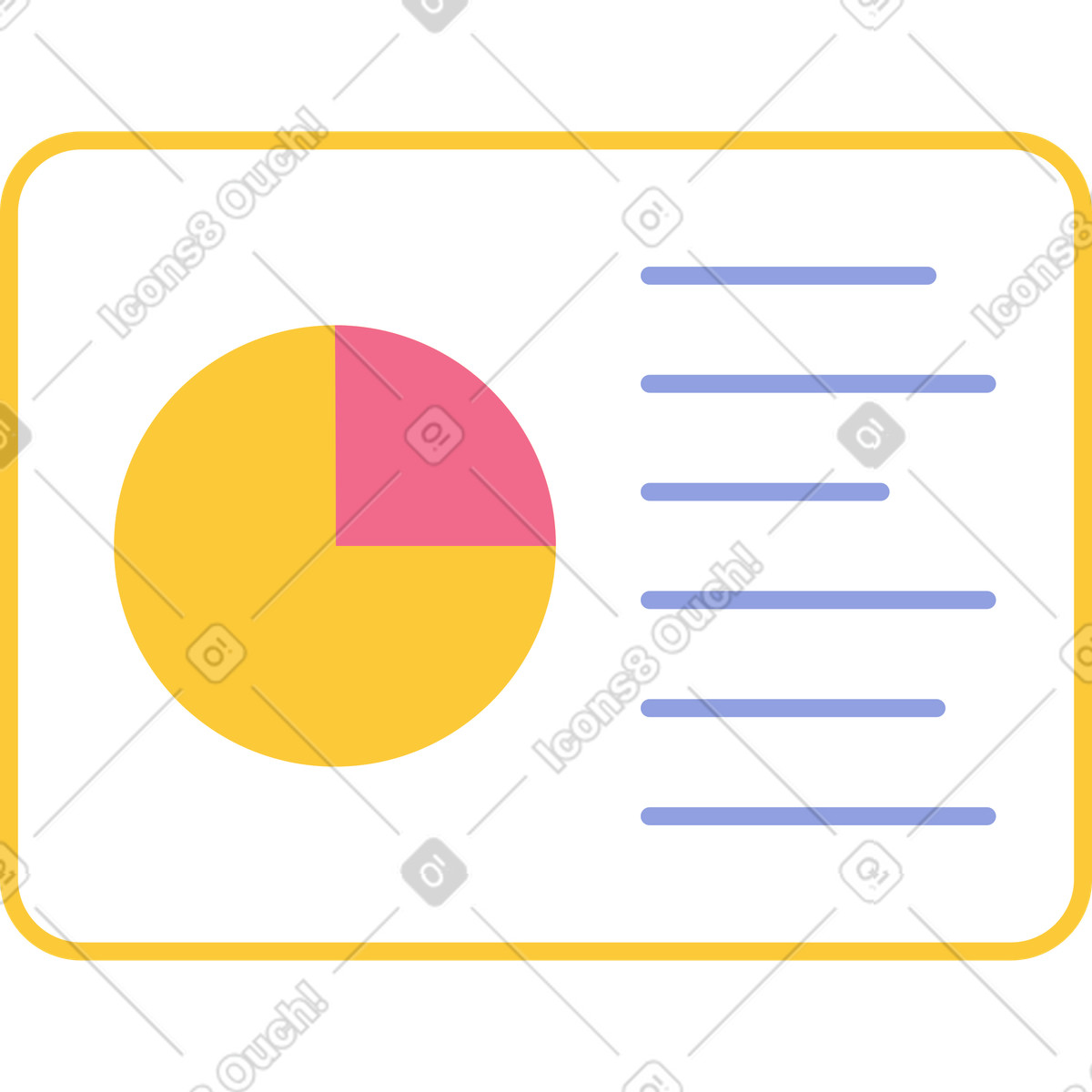 Иллюстрация Рамка с графиком и текстом в стиле Juicy — скачать в форматах PNG, SVG