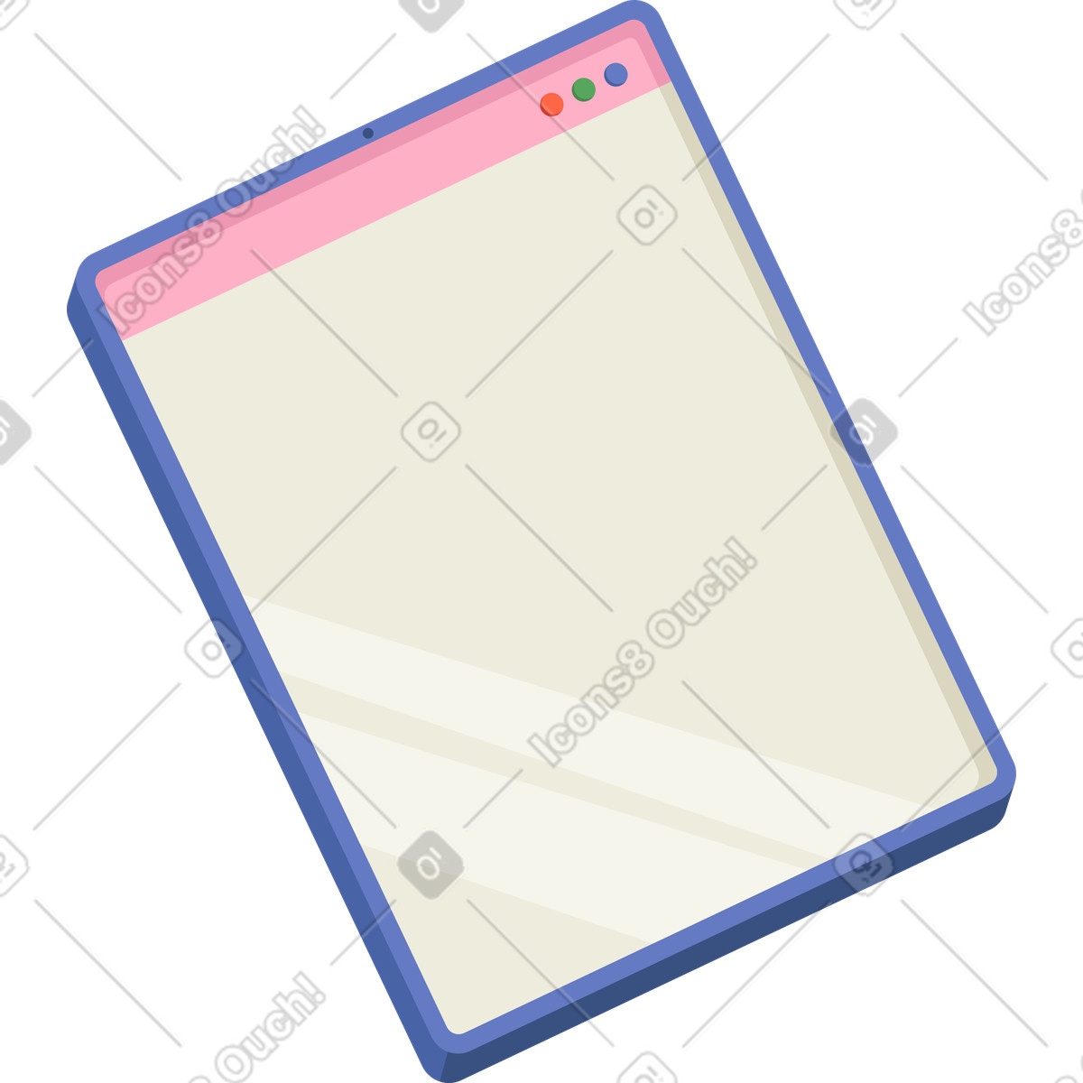 Social 스타일의 태블릿 일러스트레이션 PNG, SVG 다운로드