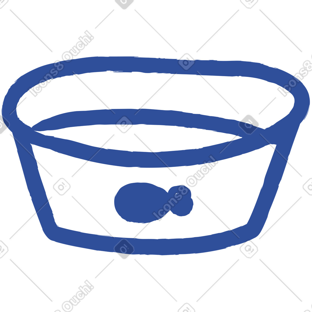 Cat bowl illustration in Lime style download in PNG, SVG