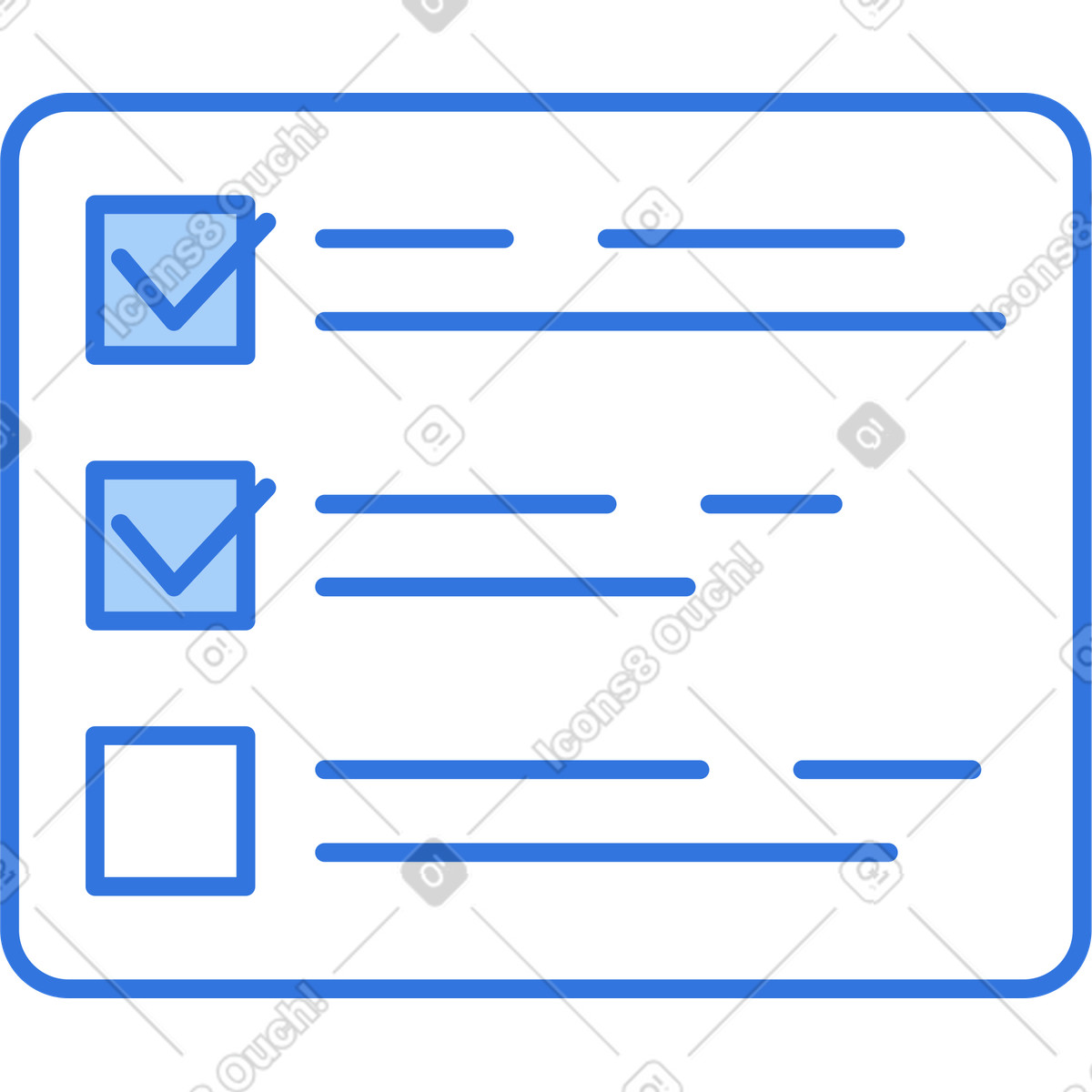 Checklist illustration in PNG, SVG