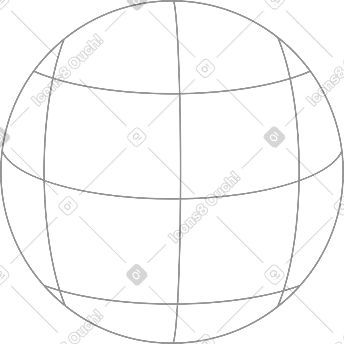 Icona lineare del globo illustrazione in stile Concept scarica in PNG, SVG