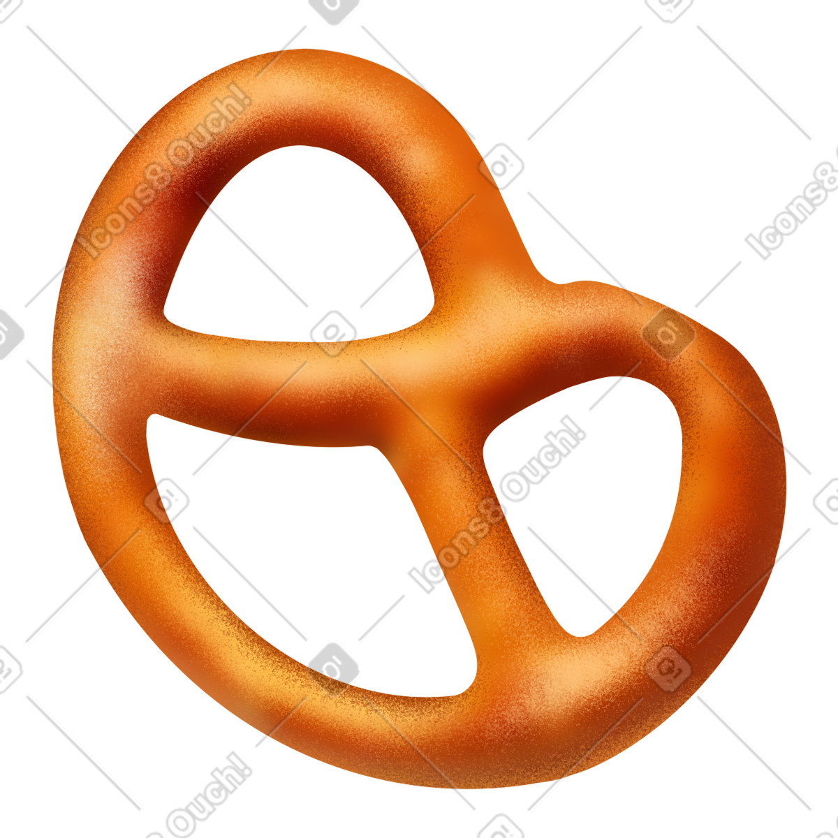 Illustration Pretzel dans le style Jumble à télécharger aux formats PNG, SVG