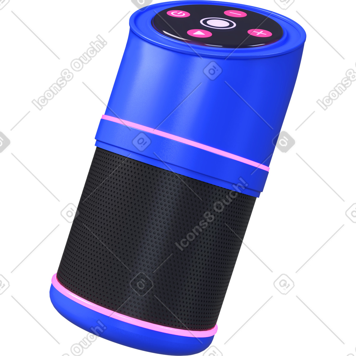 Ilustración Altavoz inteligente, dispositivo de asistente voz, tecnología audio inalámbrica en estilo 3D Boost a descargar en PNG y SVG