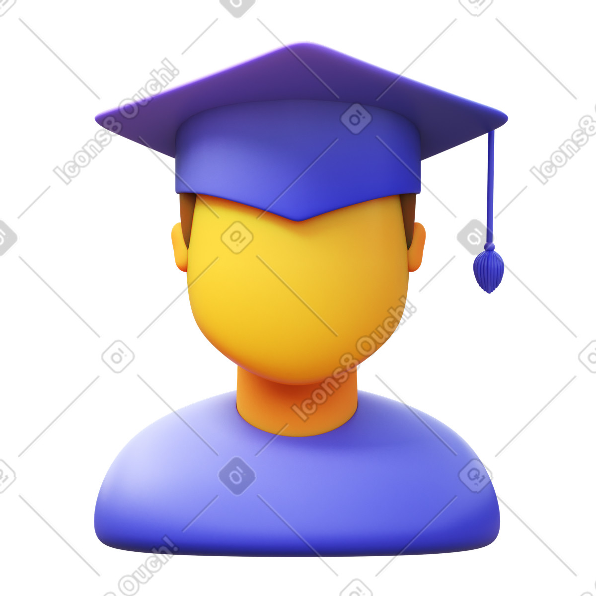 Student male illustrazione in stile 3D Fluency scarica in PNG, SVG