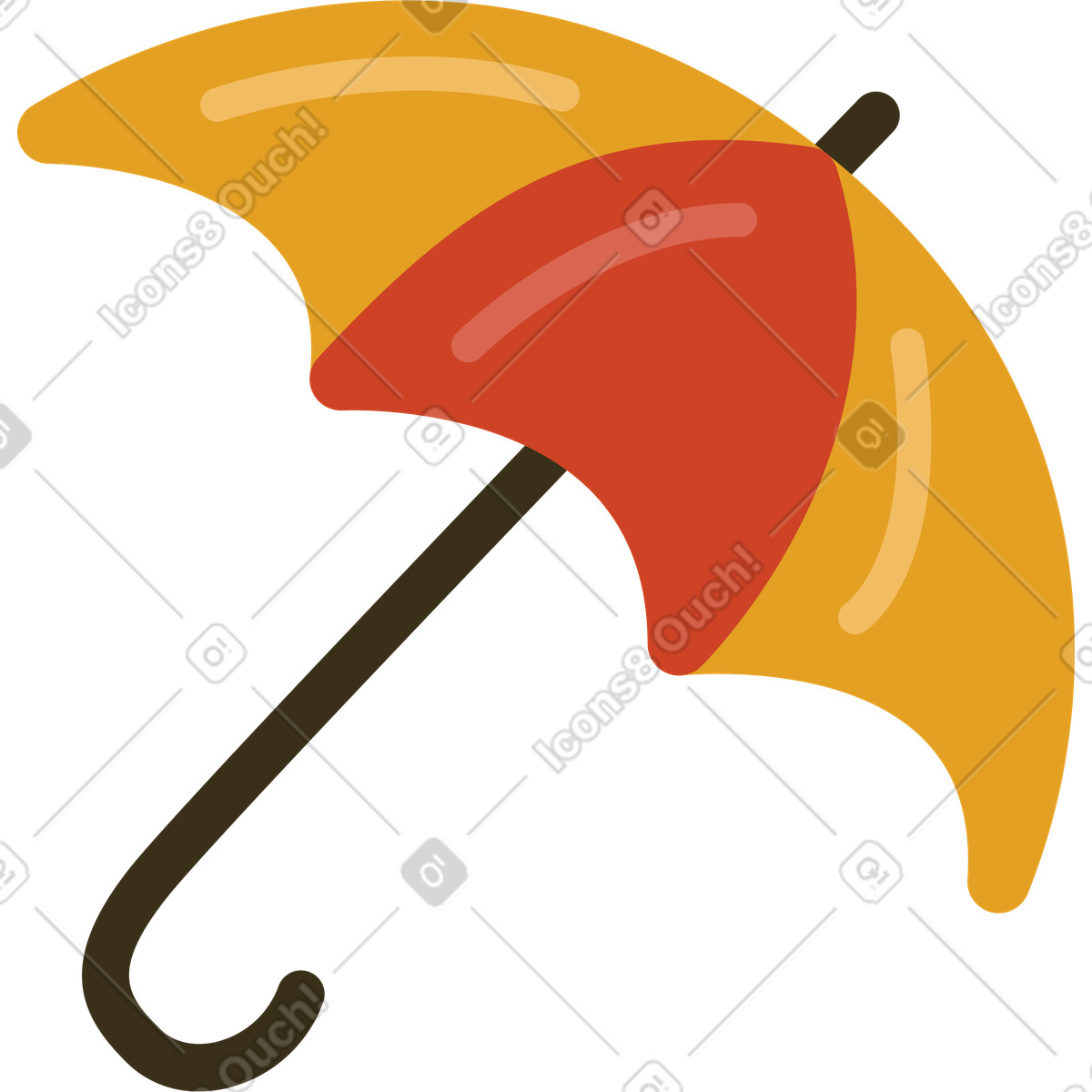 下载 Arabica 风格的 雨伞 插画，支持 PNG、SVG 格式