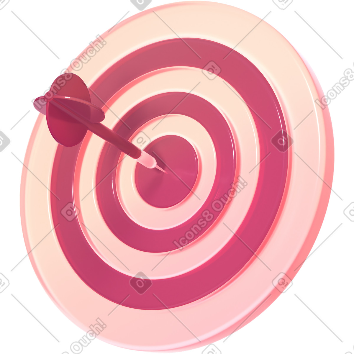 Target dart illustration in PNG, SVG