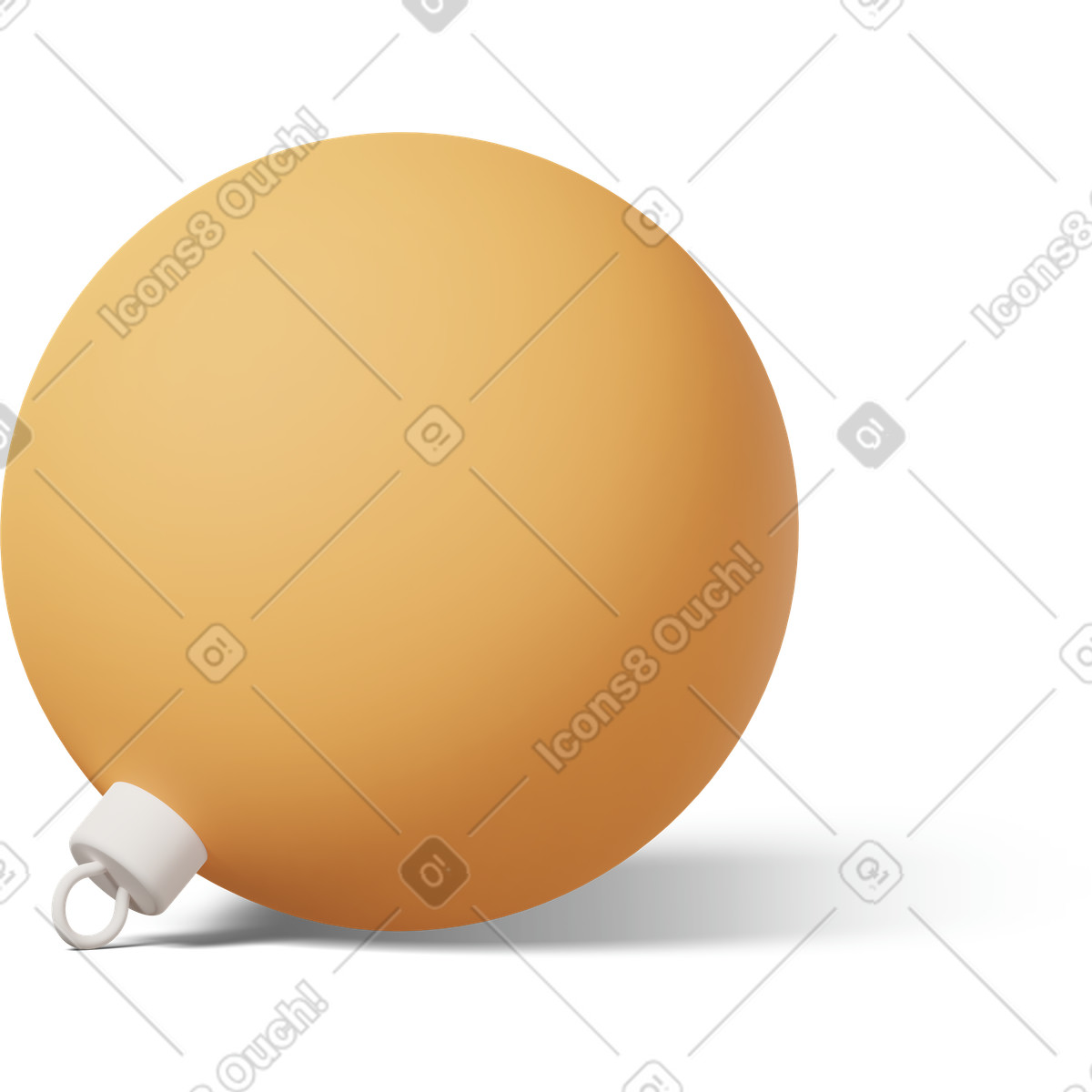 Ilustração de Yellow ornament lying on ground em no estilo 3D Casual life para baixar em PNG, SVG