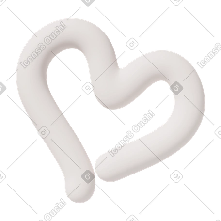3D Lines heart 2 illustration in Decoration Casual life style download in PNG, SVG