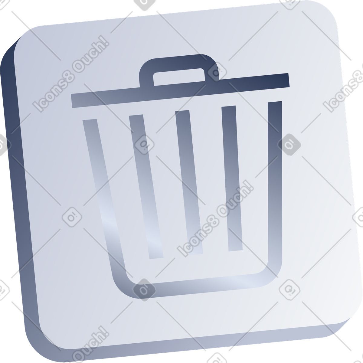 Delete icon illustration in Lucent style download in PNG, SVG