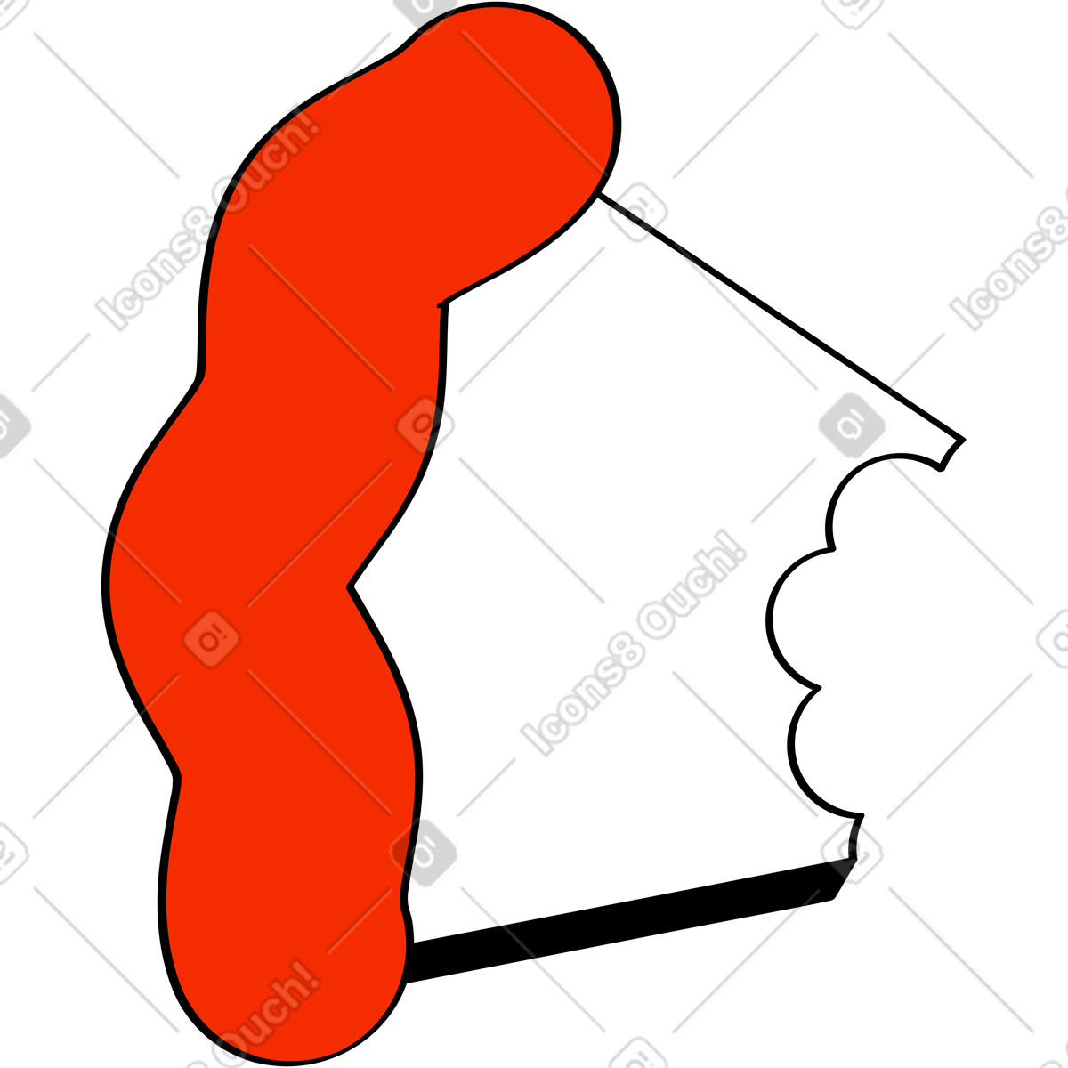Pezzo di pizza illustrazione in stile Looney scarica in PNG, SVG