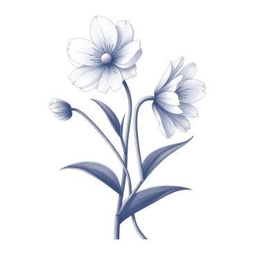 A vintage-style poster featuring mayflowers in full bloom. The mayflowers are arranged in an elegant composition, showcasing their delicate petals and intricate details. The flowers are depicted with a focus on their natural form, highlighting the leaves and stems that accompany them. The background is simple, allowing the beauty of the mayflowers to stand out prominently without distraction. The overall presentation has an antique feel, with a border that adds to the vintage aesthetic.