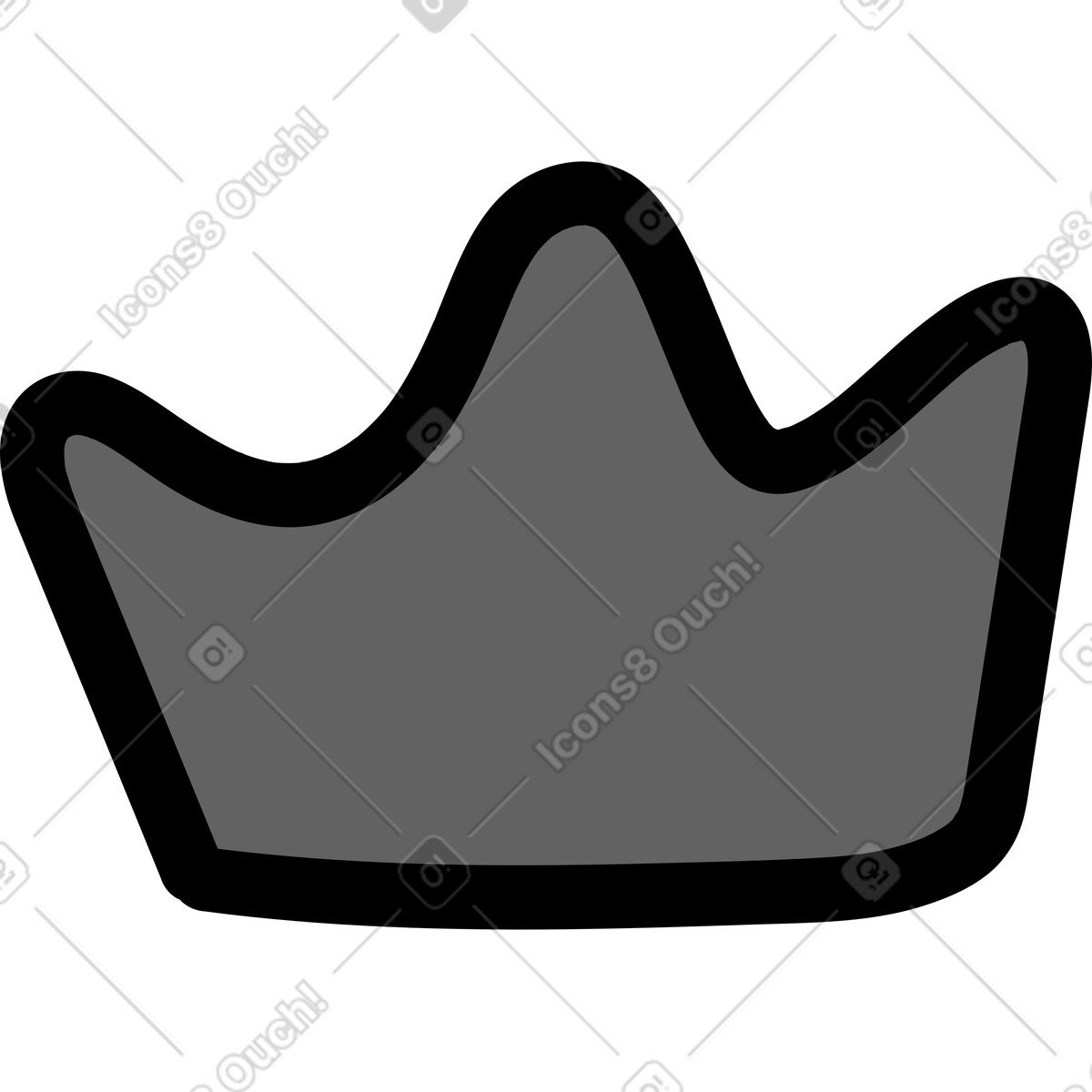 Ilustración Corona en estilo Purr a descargar en PNG y SVG