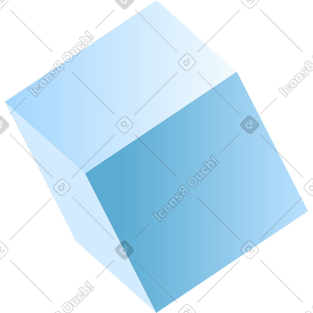 Illustration Cube dans le style Concept à télécharger aux formats PNG, SVG