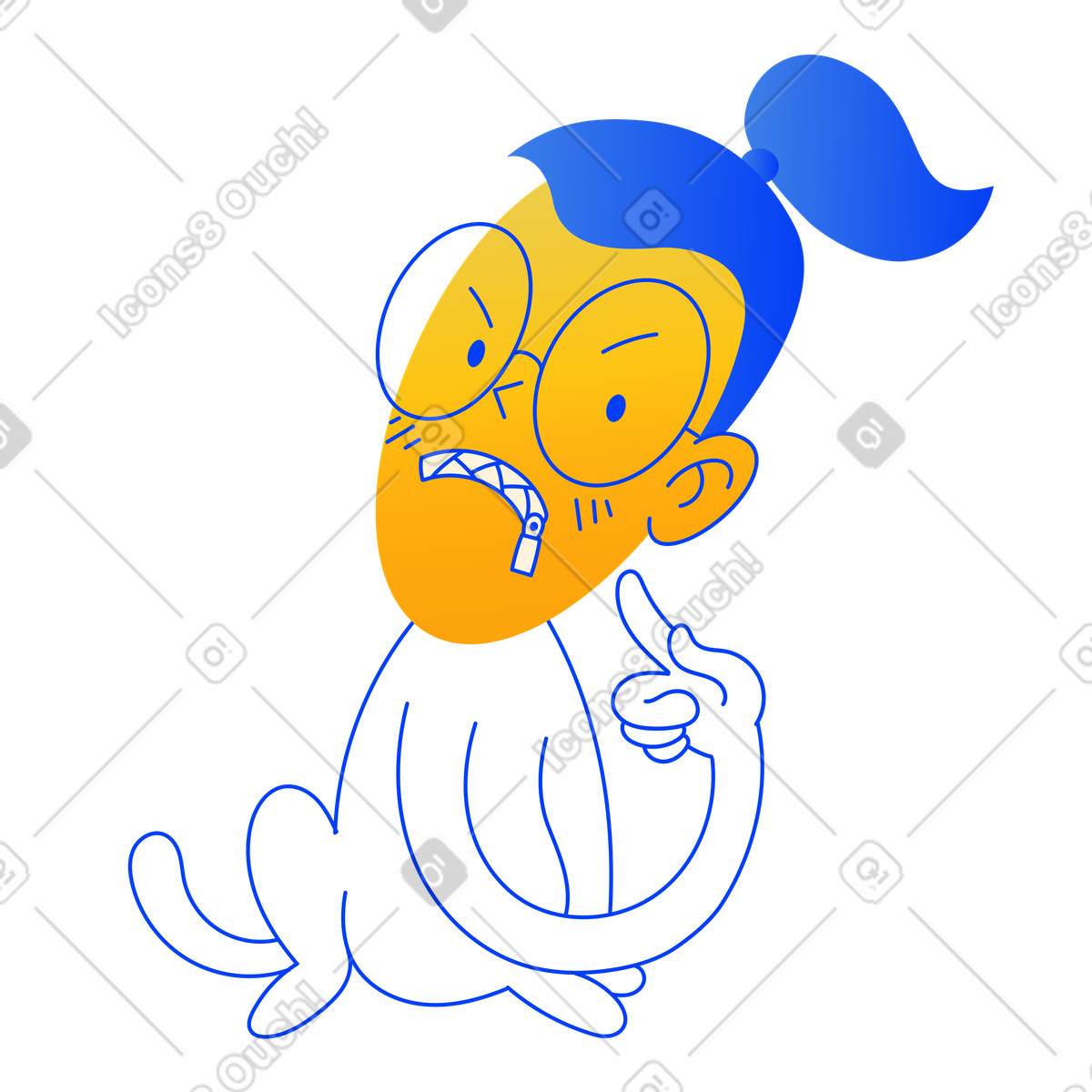 No comments illustration in Buddy style download in PNG, SVG