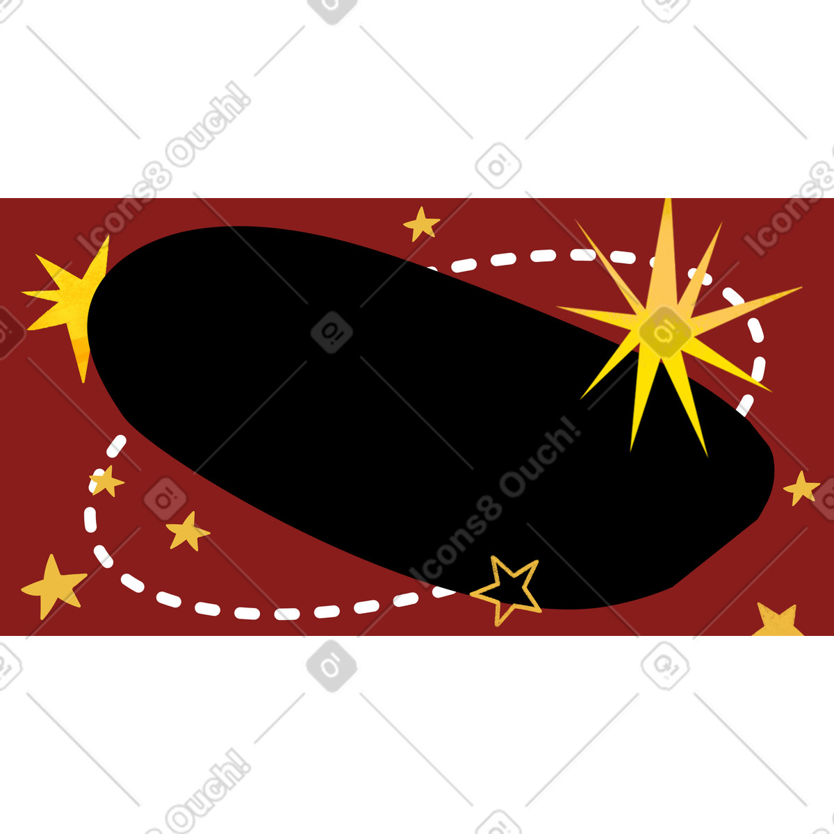 下载 Experimental 风格的 红色背景与星星 插画，支持 PNG、SVG 格式