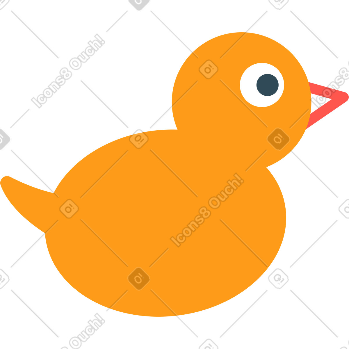 Illustration Canard en caoutchouc dans le style Kingdom à télécharger aux formats PNG, SVG
