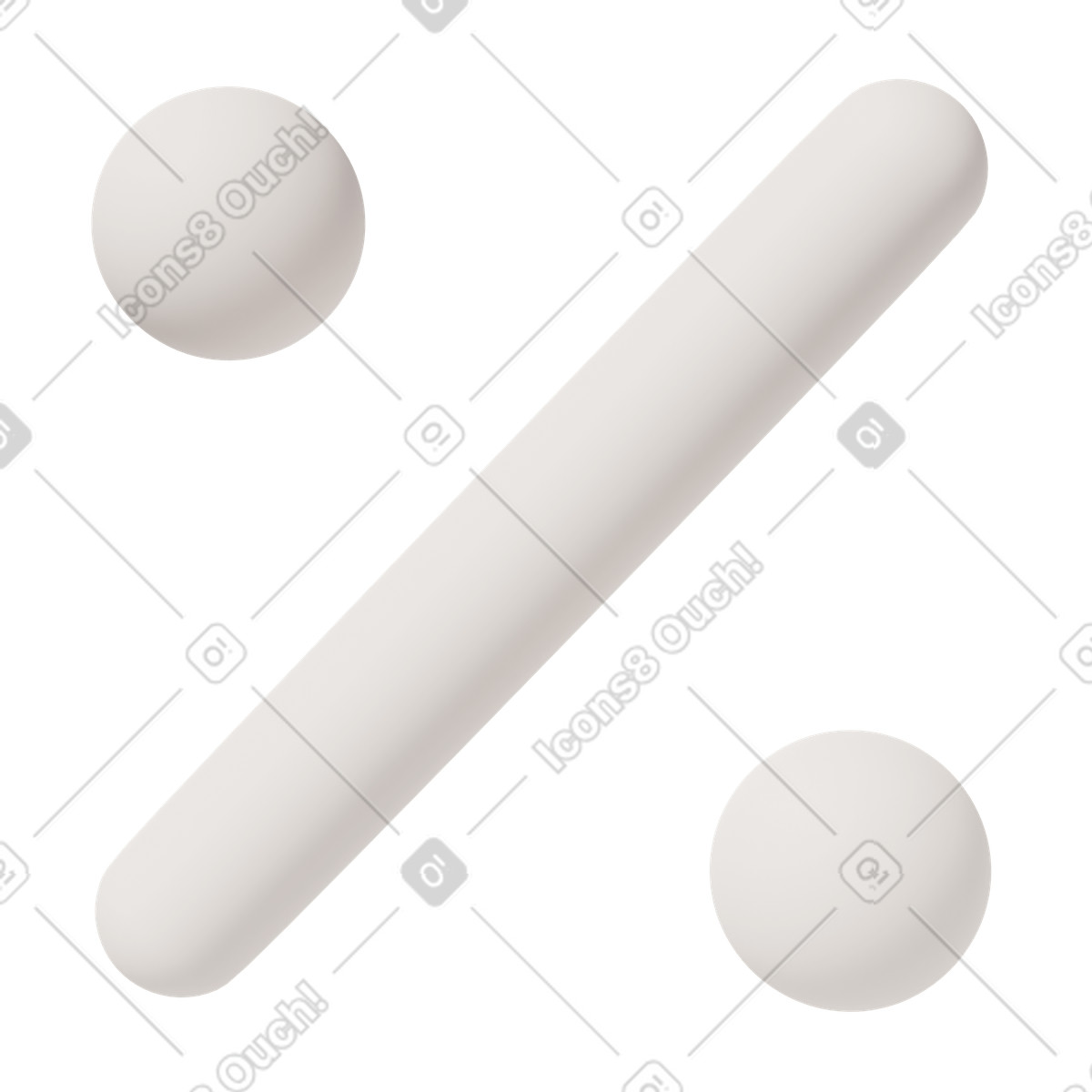 3D Casual life スタイルの White percent sign のイラストをPNG、SVG形式でダウンロード