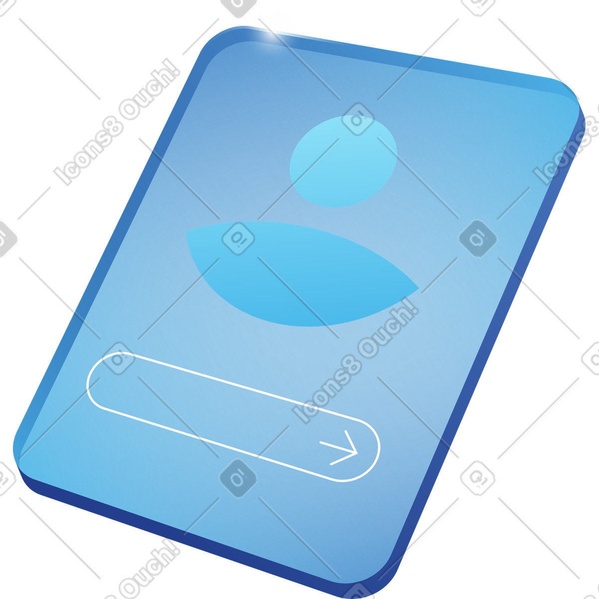 Quantum スタイルの Id card template for user profile and access control badge のイラストをPNG、SVG形式でダウンロード