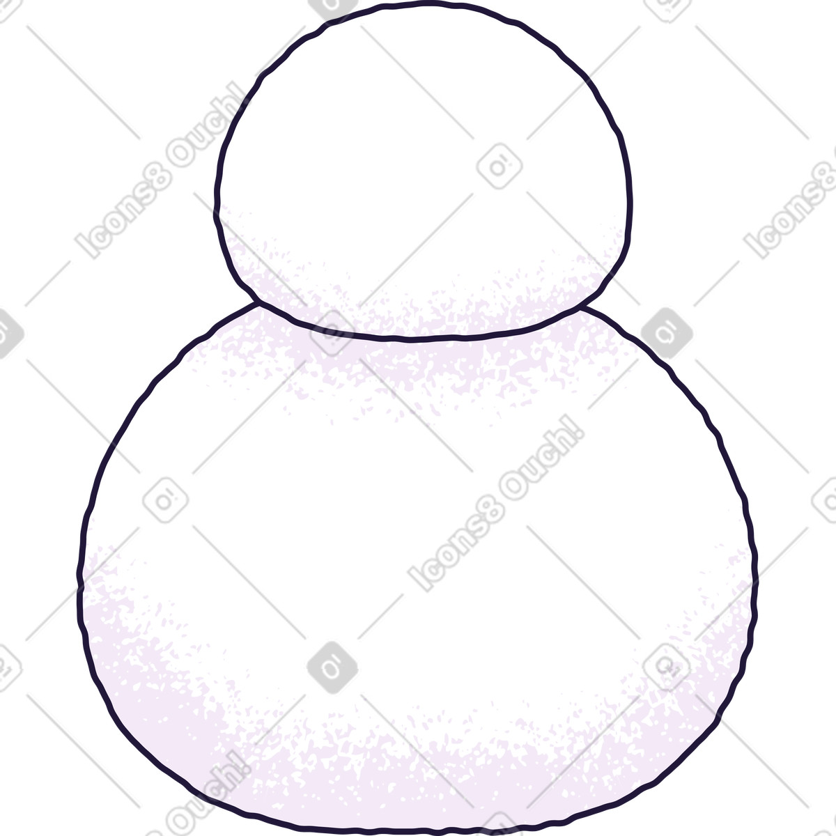 Snowman body-Illustration im Conifer-Stil als Download in PNG, SVG