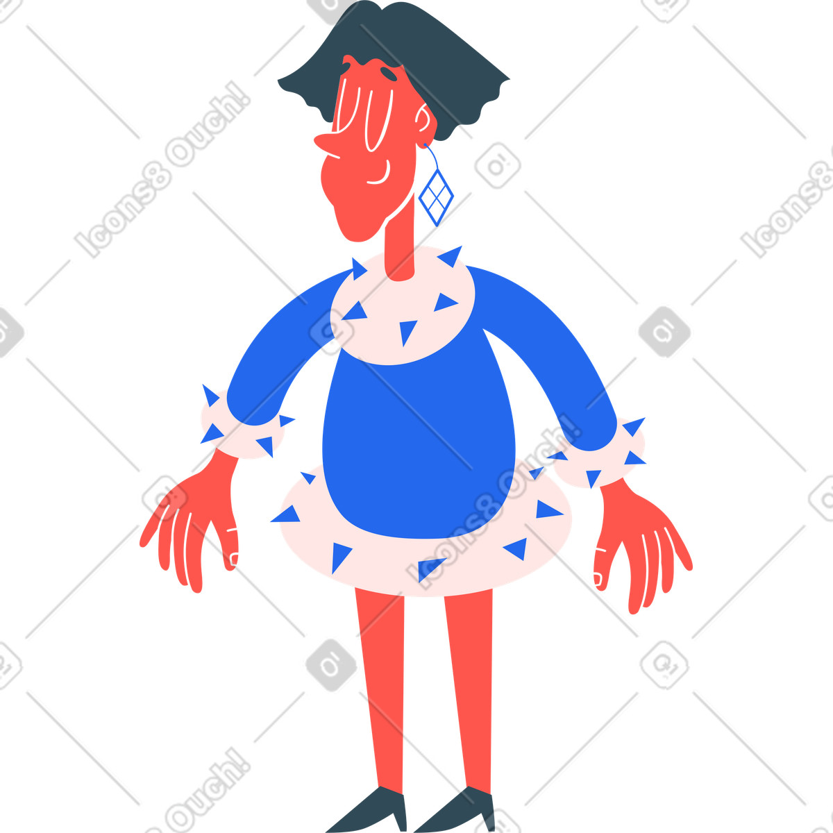 下载 Kingdom 风格的 女人站 插画，支持 PNG、SVG 格式