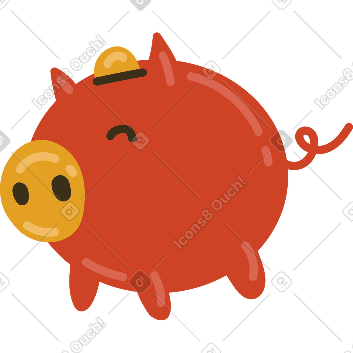 Ilustração de Cofrinho em no estilo Arabica para baixar em PNG, SVG