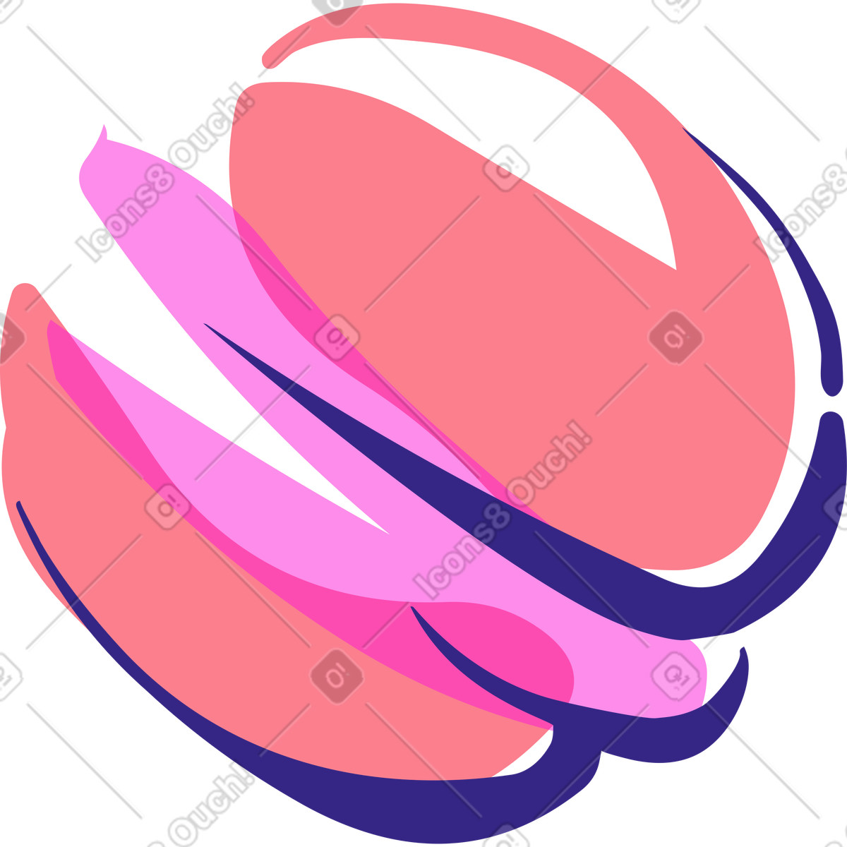 Illustration Gâteau macaron dans le style Glam à télécharger aux formats PNG, SVG