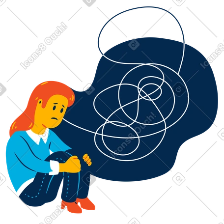 饱受精神问题困扰的女人 PNG, SVG