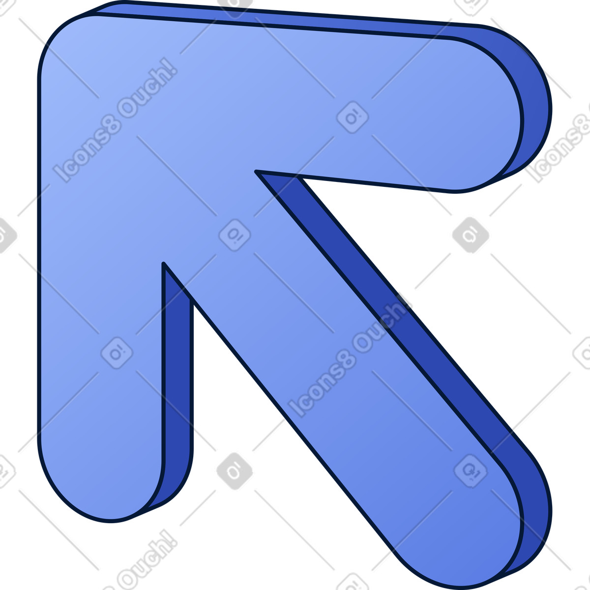 Arrow cursor illustration in Neat style download in PNG, SVG