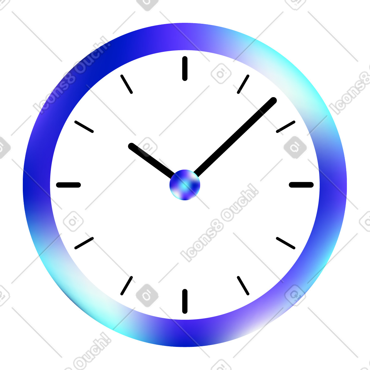 Clock illustration in Pure style download in PNG, SVG