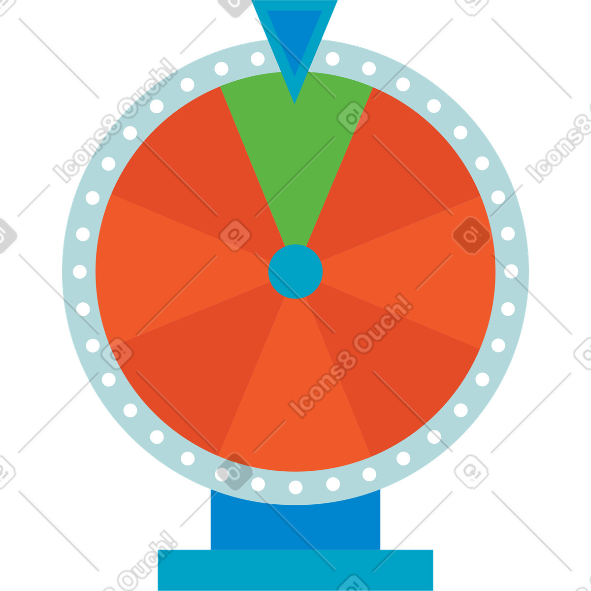 Wheel of fortune illustration in PNG, SVG