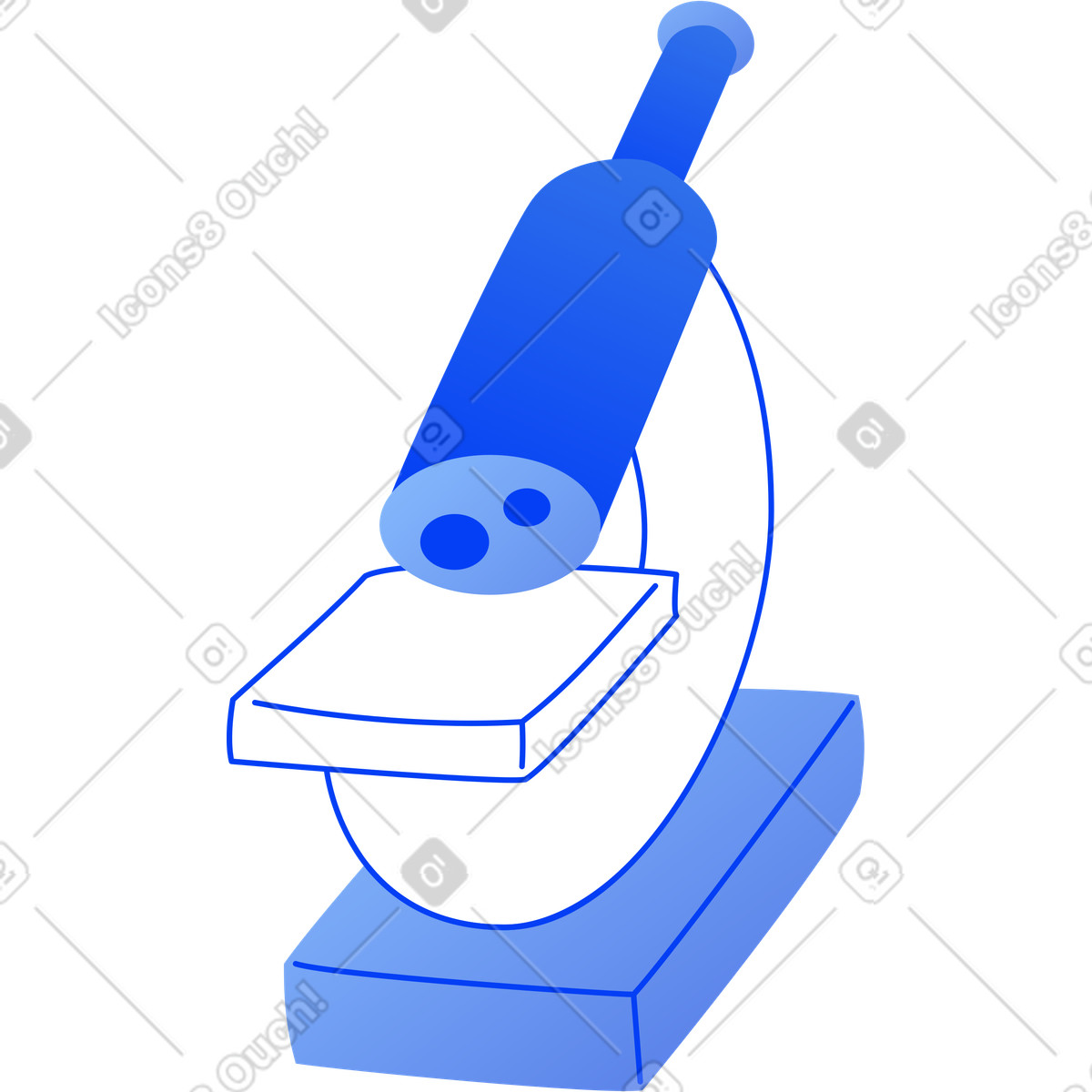 Ilustración Microscopio en estilo Buddy a descargar en PNG y SVG