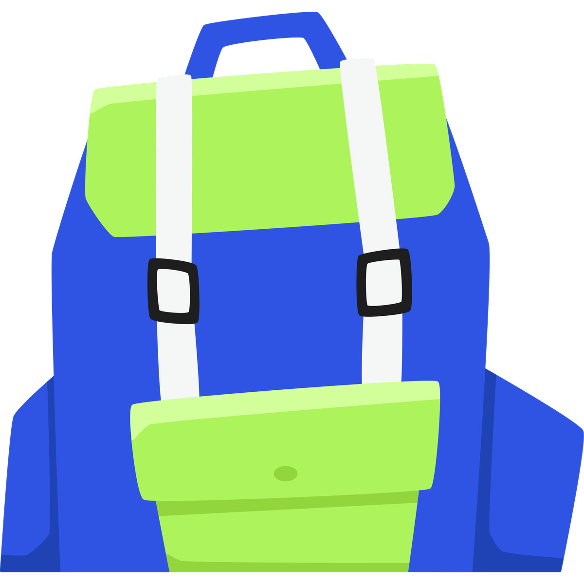 Blue backpack illustrazione in stile Bouncy scarica in PNG, SVG