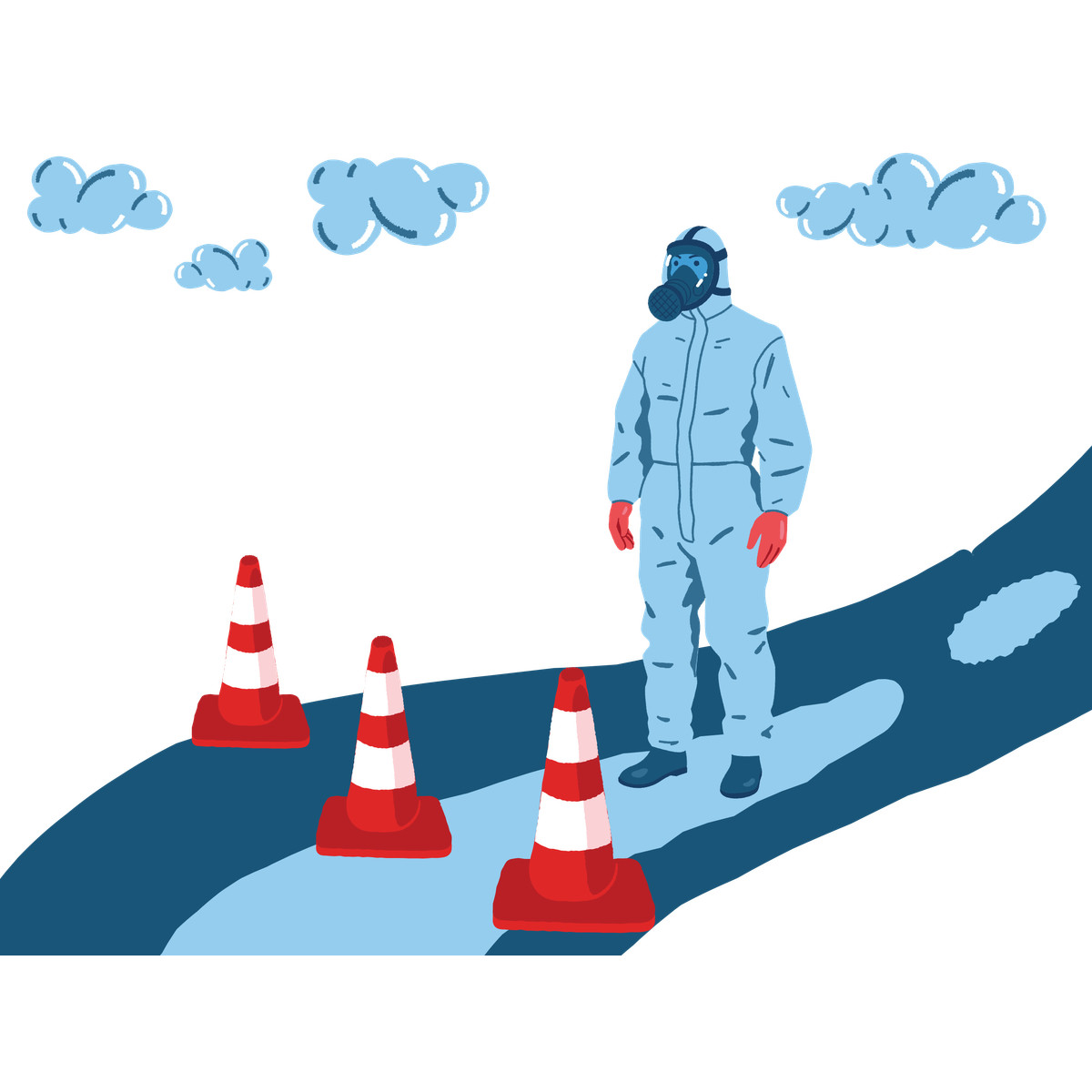 Danger zone-Illustration im Cherry-Stil als Download in PNG, SVG