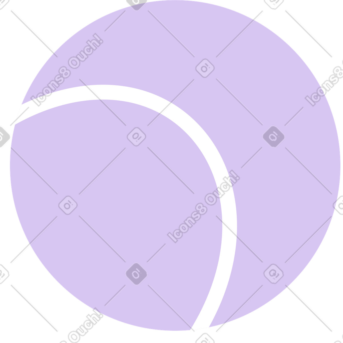 Illustration Balle de tennis dans le style Sammy Line à télécharger aux formats PNG, SVG