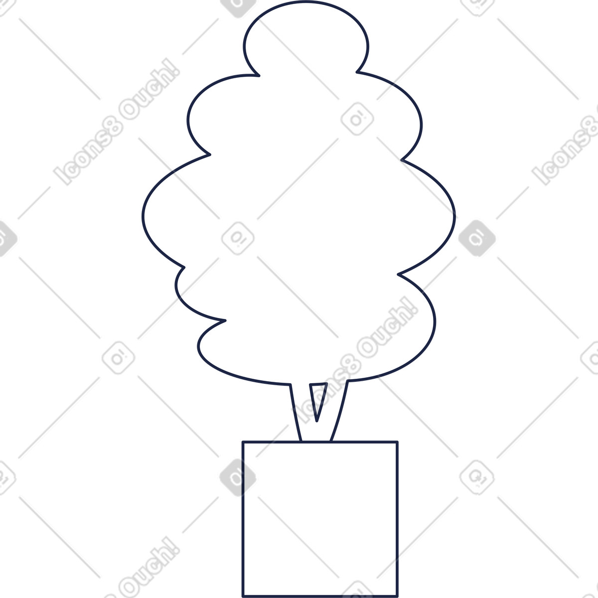 Ilustração de Árvore em no estilo Urban Line para baixar em PNG, SVG