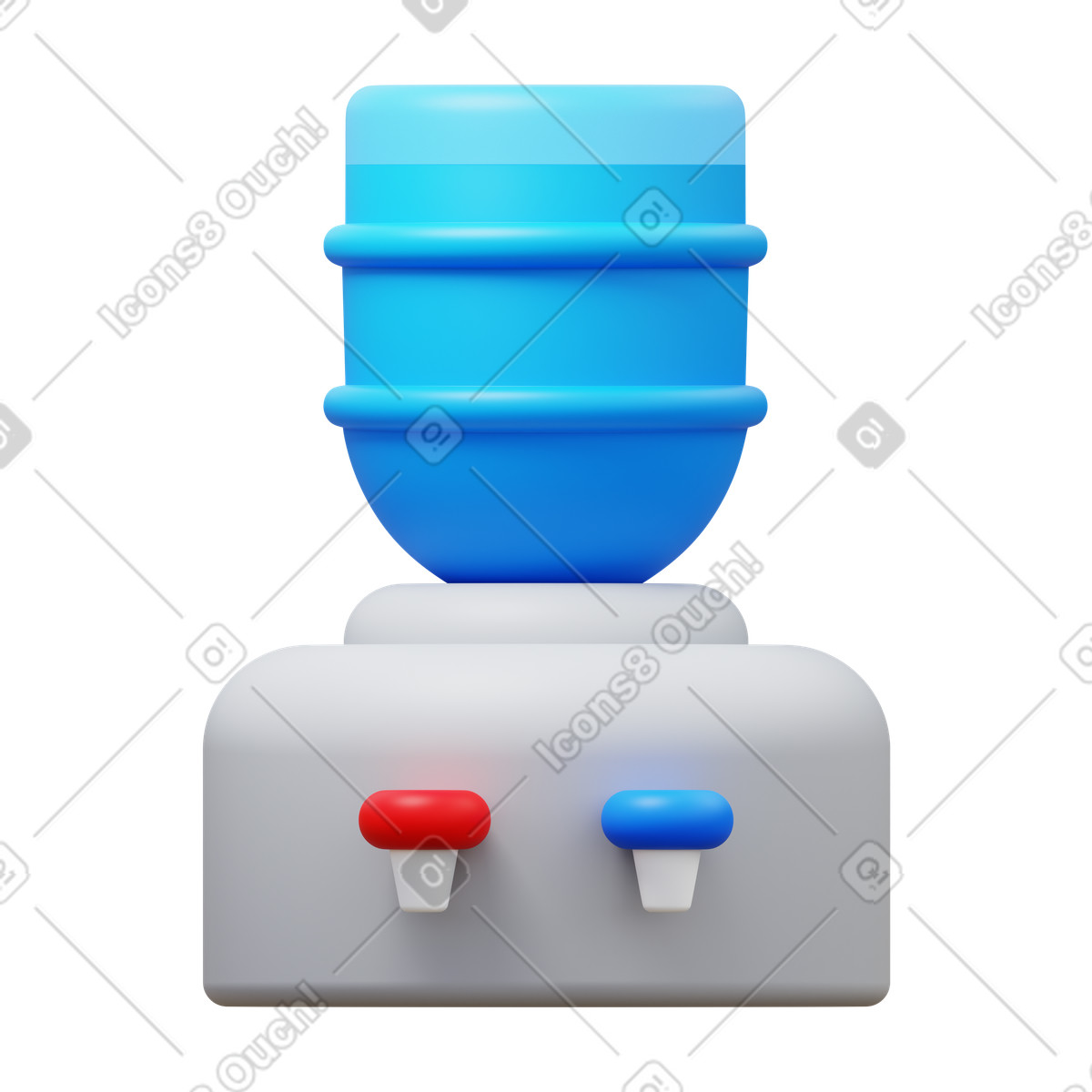 Illustration Water cooler dans le style 3D Fluency à télécharger aux formats PNG, SVG