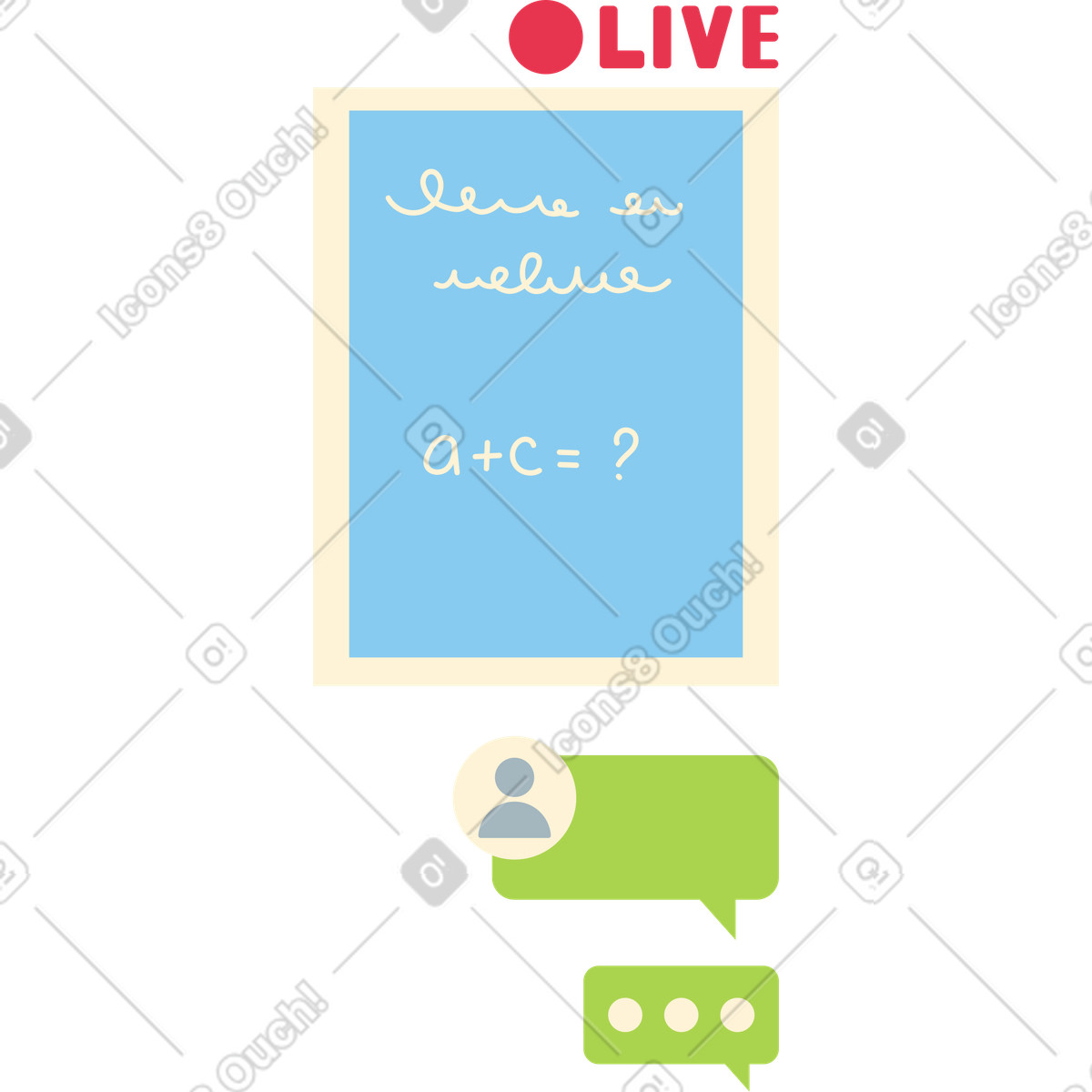 Live stream of the learning platform illustration education clipart graphics PNG, SVG