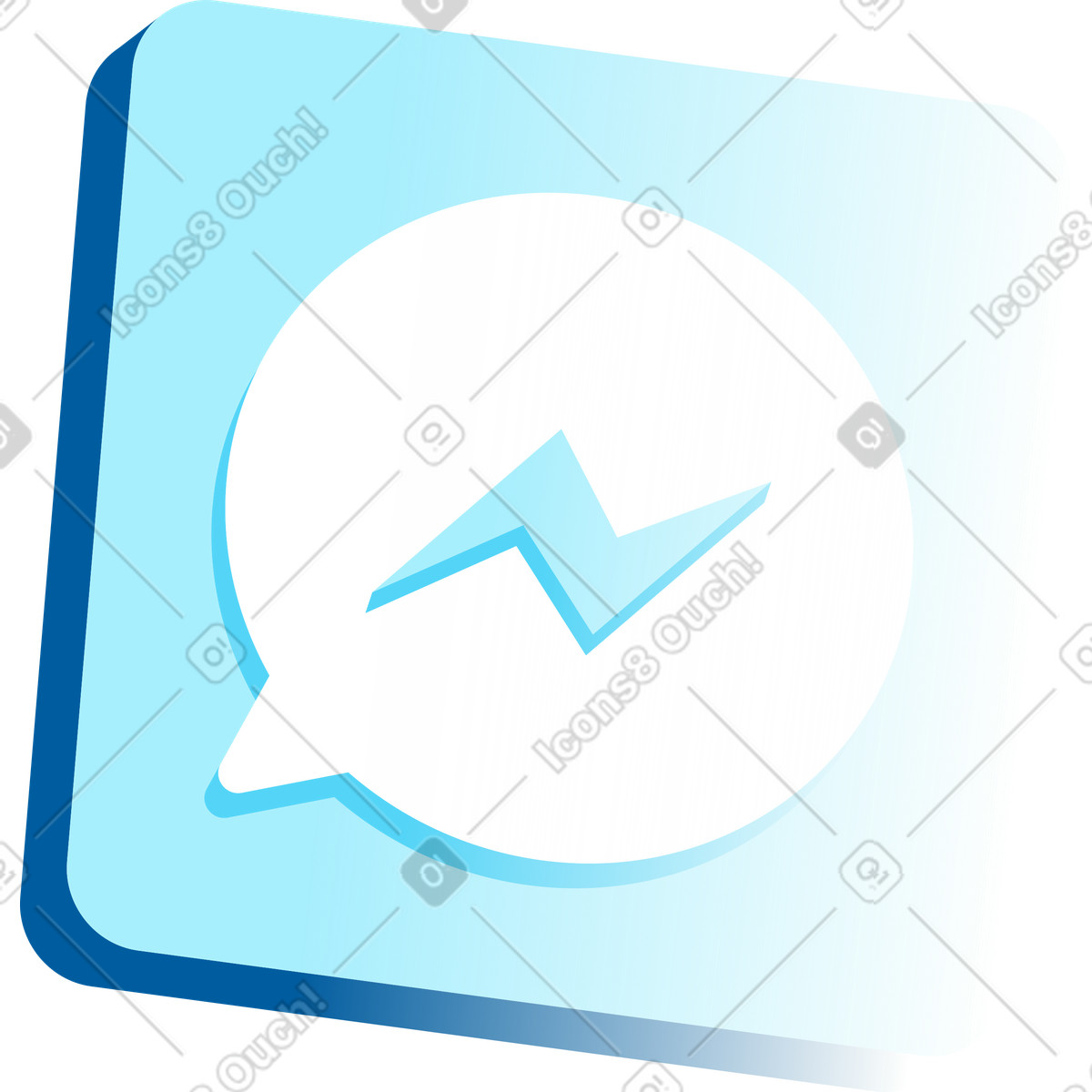 Bubble message illustration in Icy style download in PNG, SVG