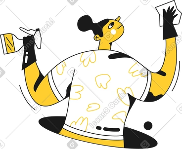 Woman cleaning PNG, SVG