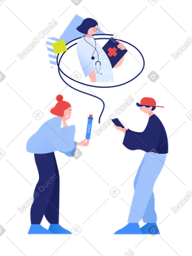 Online medical consultation PNG, SVG