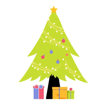 A beautifully decorated Christmas tree with twinkling lights and colorful ornaments