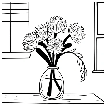 A glass vase filled with an arrangement of mixed protea flowers sits prominently on a wooden table. The wooden table has a textured surface, highlighting its natural grains. The protea flowers vary in shapes and sizes, showcasing intricate details in their petals and leaves. Sunlight filters through a nearby window, casting soft shadows onto the table.